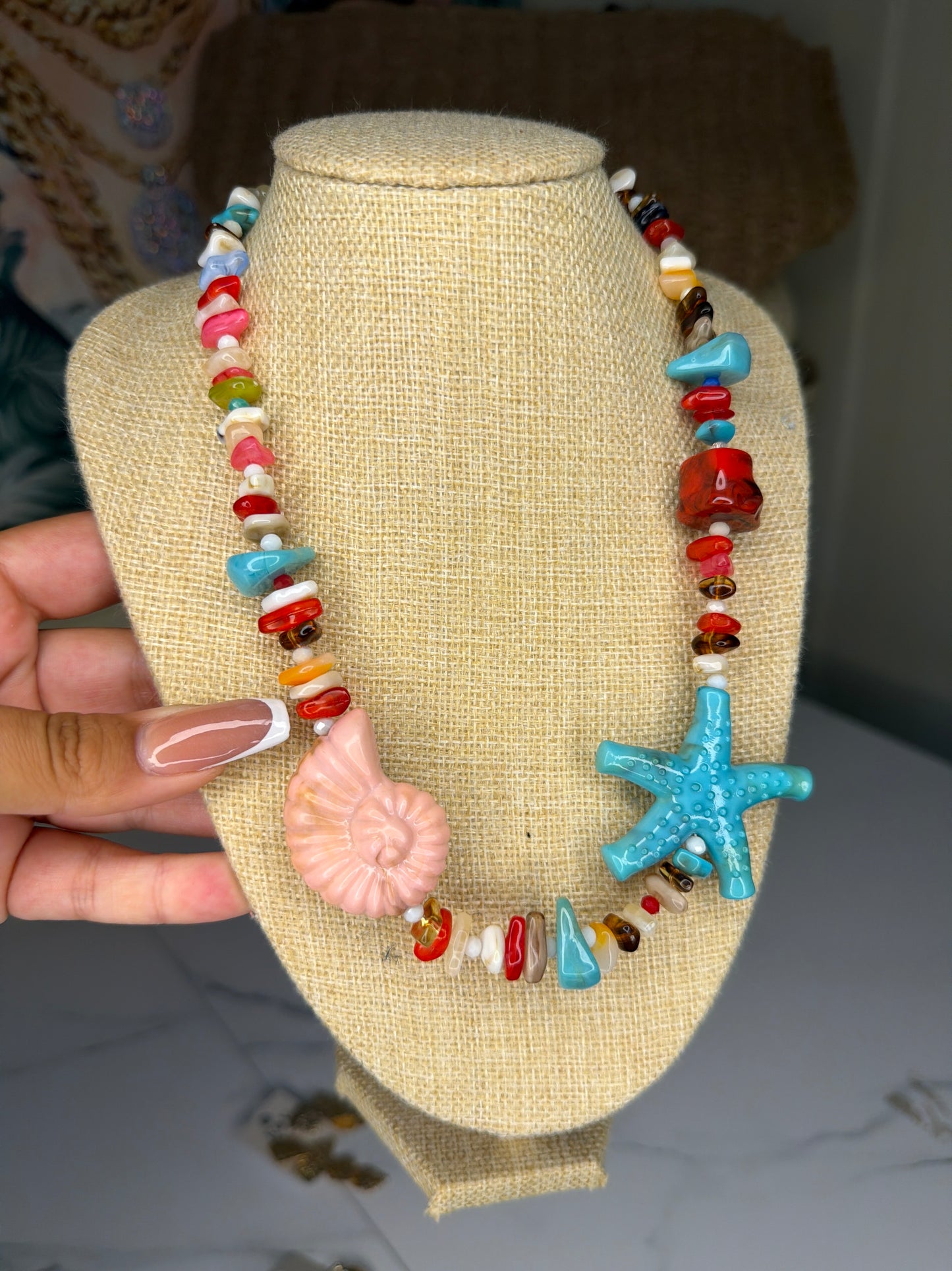 Collar coral Marina