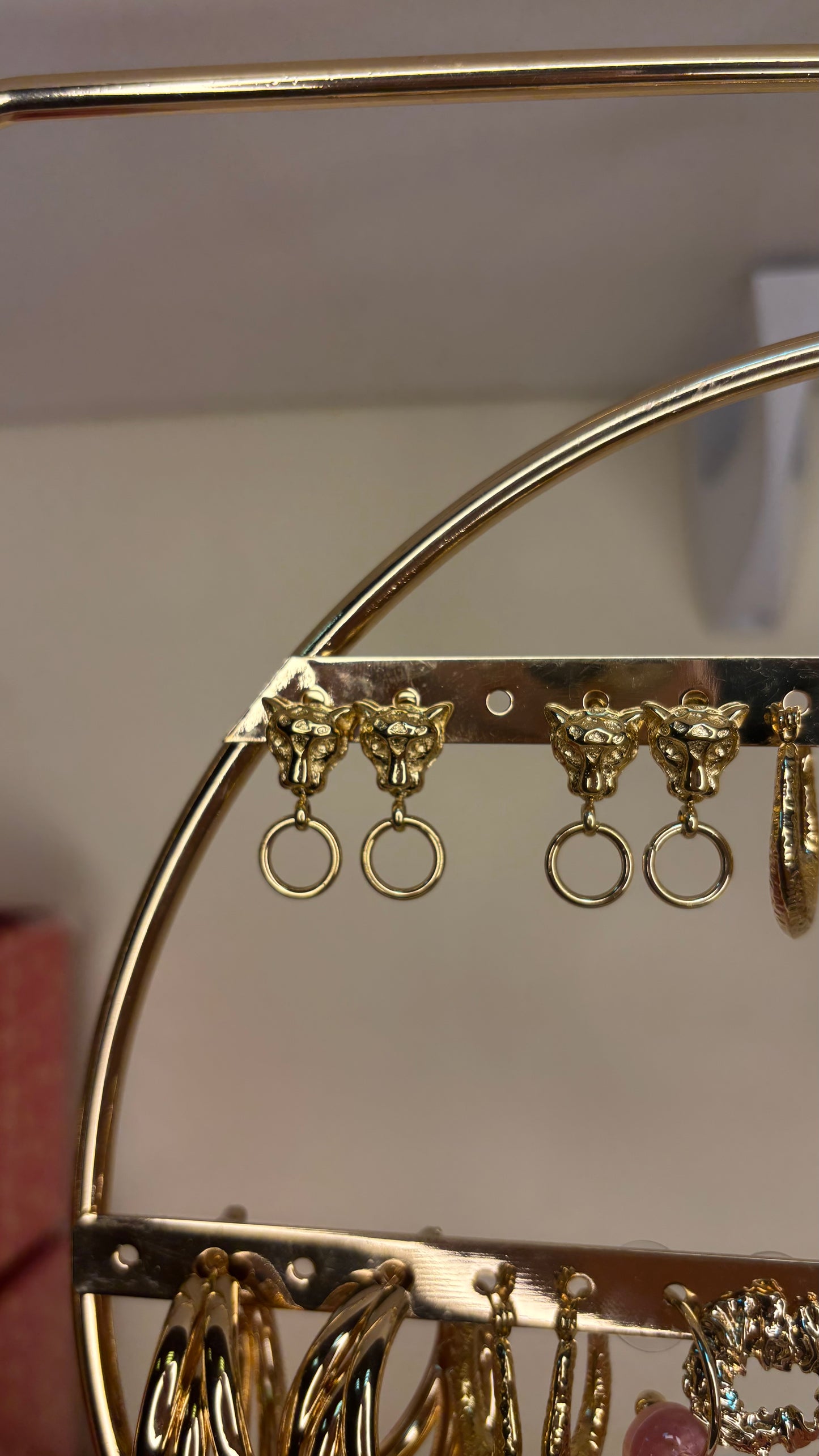 Pendientes Tigre acero