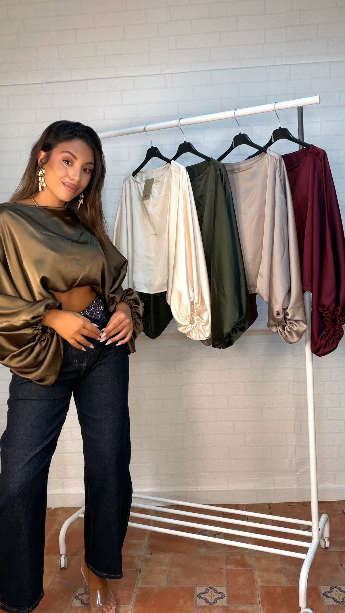 Blusa satinada