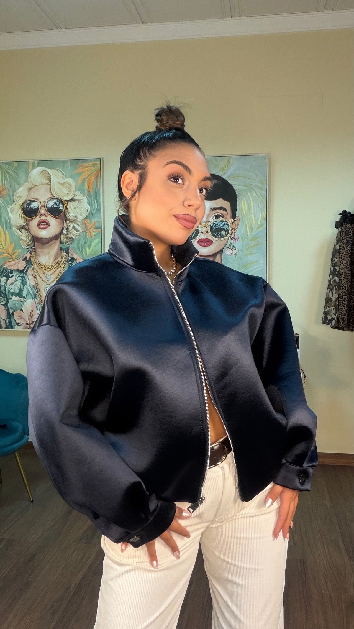 Bomber satinada