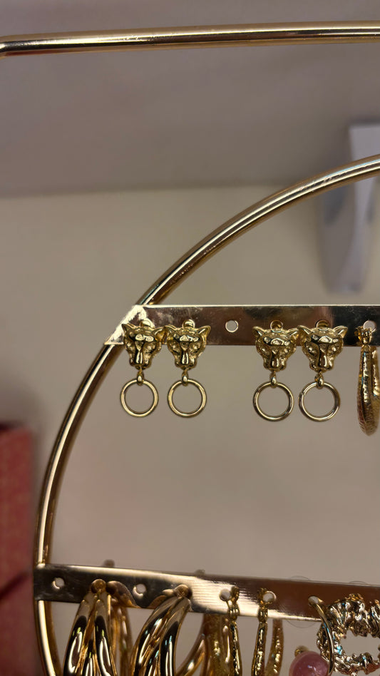 Pendientes Tigre acero