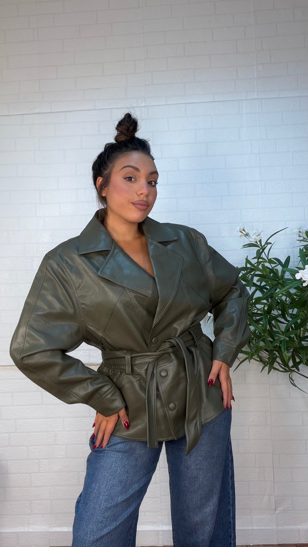 Bomber cruzada polipiel Zara