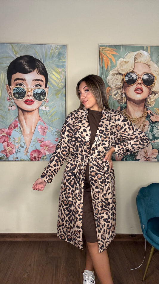 Gabardina animal print