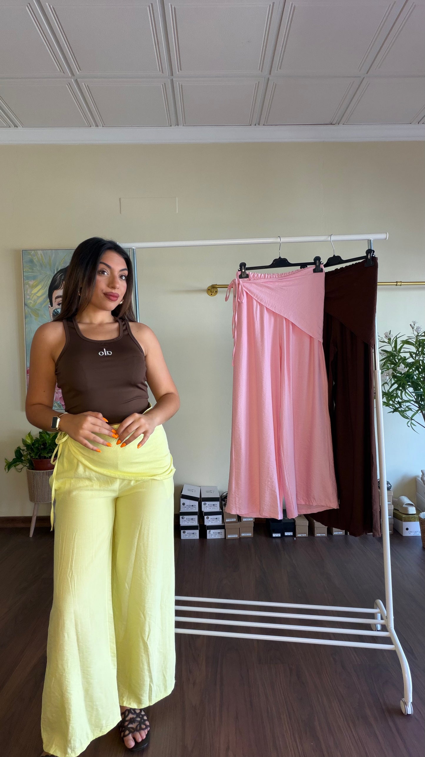 Pantalón pañuelo liso