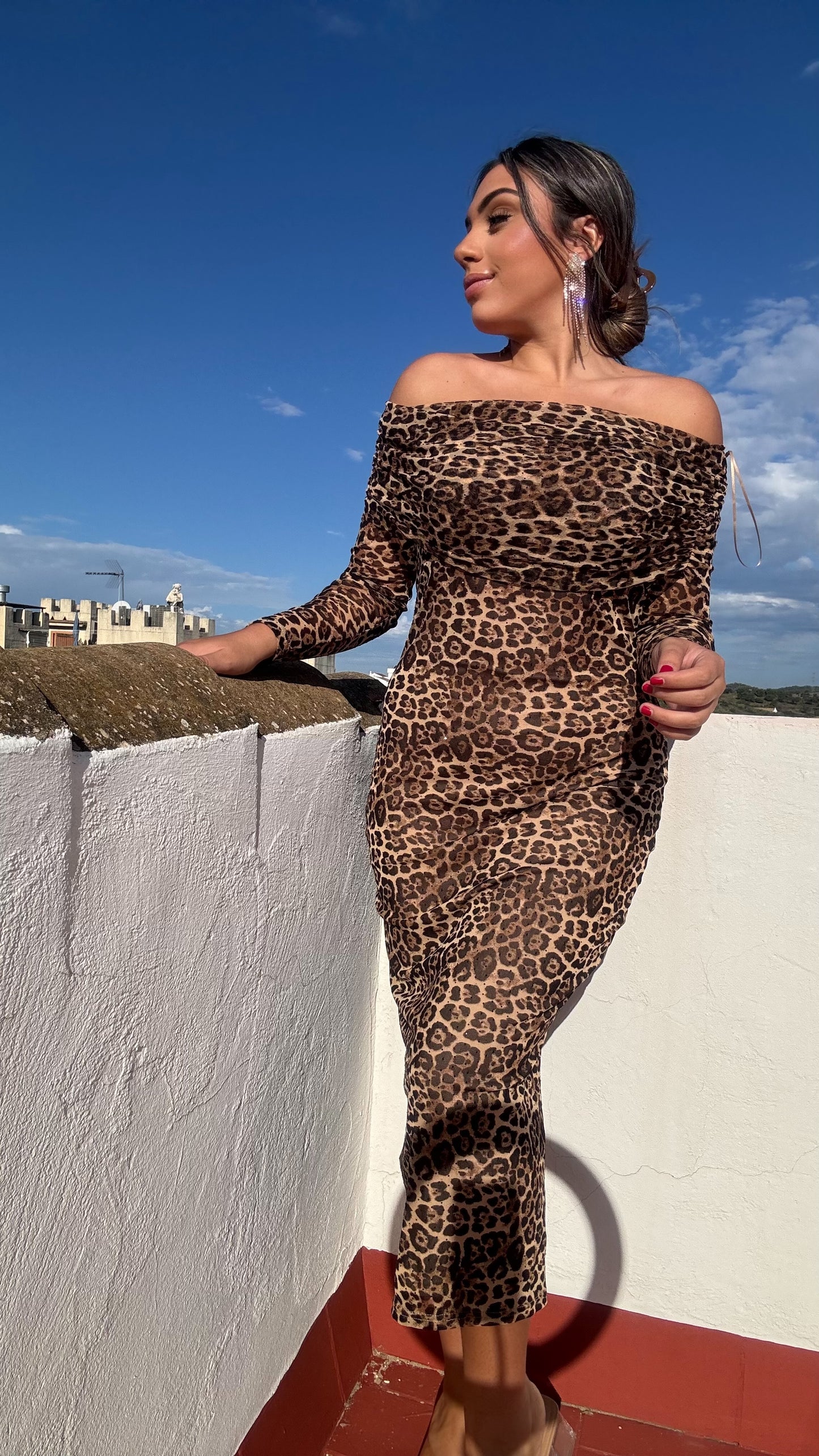 Vestido animal print